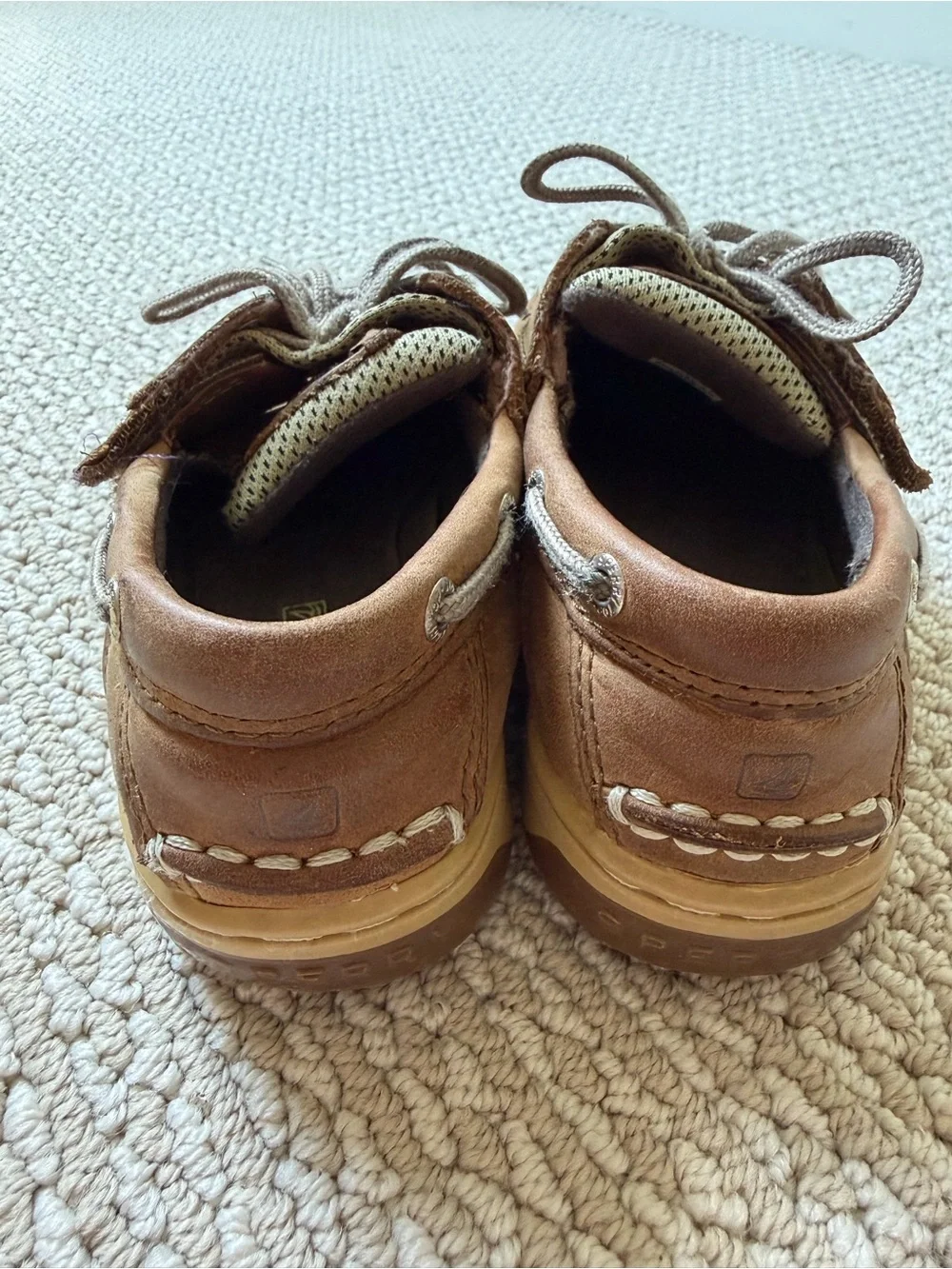 Sperry Kids Brown Leather Moccasin Boat Shoes